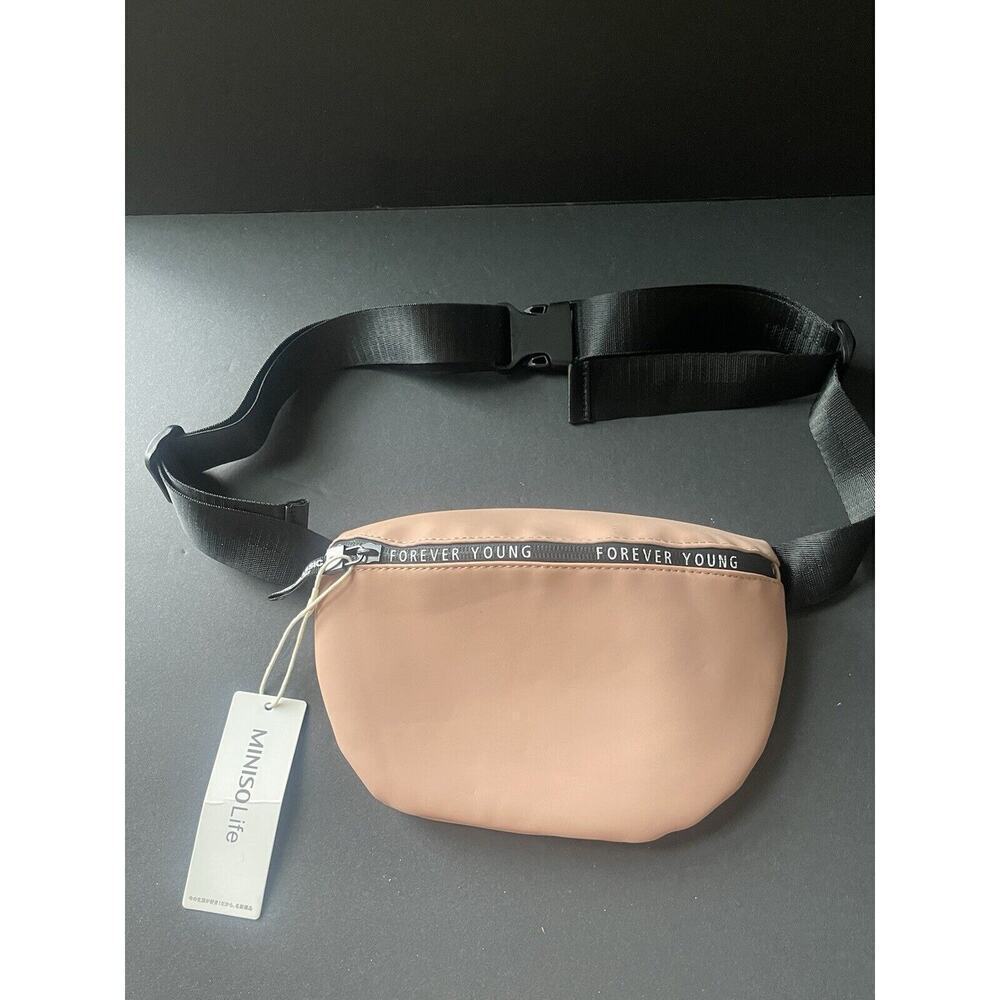 Miniso Forever Young Waist Bag Fanny Pack Travel Pink Academia Casual New